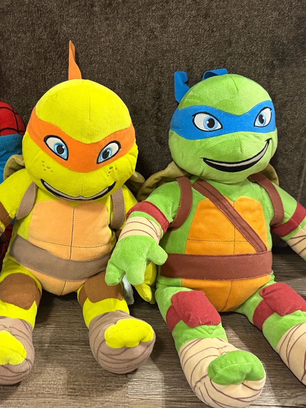 Build-A-Bear Teenage Mutant Ninja Turtles Plush — Orange & Blue Masked Turtles